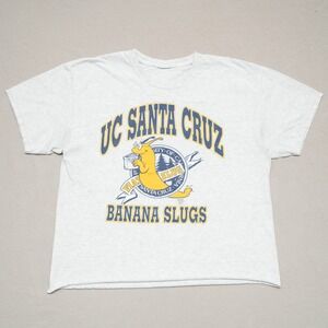 Vintage 90s 1997 UC Santa Crusz Banana Slugs T Shirt Pulp Fiction Cropped L